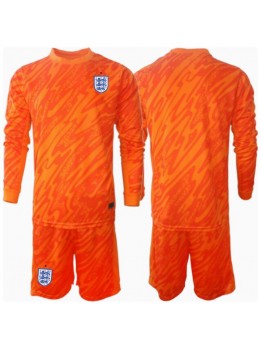 England Torwart Heimtrikotsatz für Kinder EM 2024 Langarm (+ Kurze Hosen)